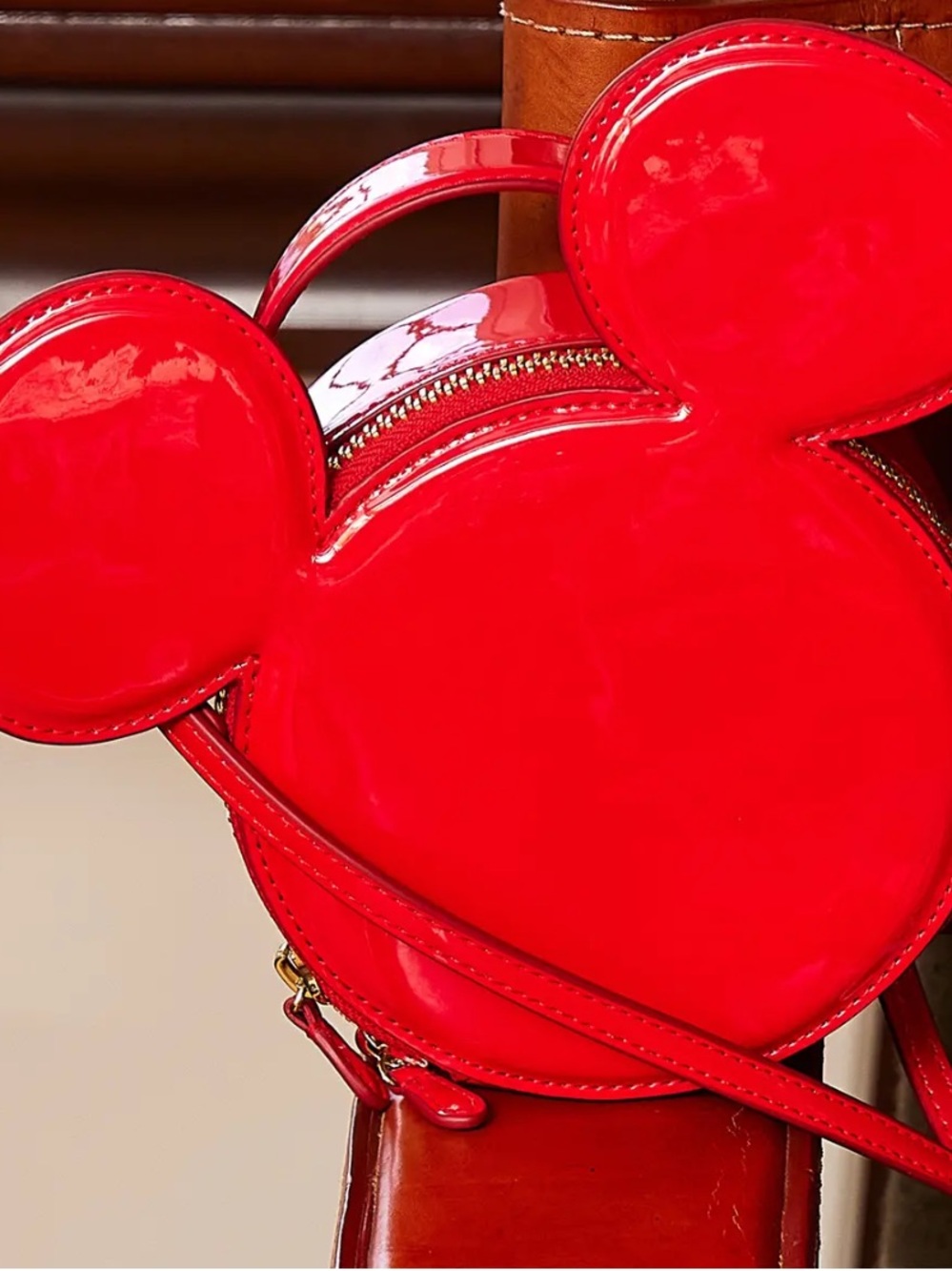 Stoney Clover Lane Disney Red Mickey Mouse Ear Crossbody Bag - Picture 4 of 8